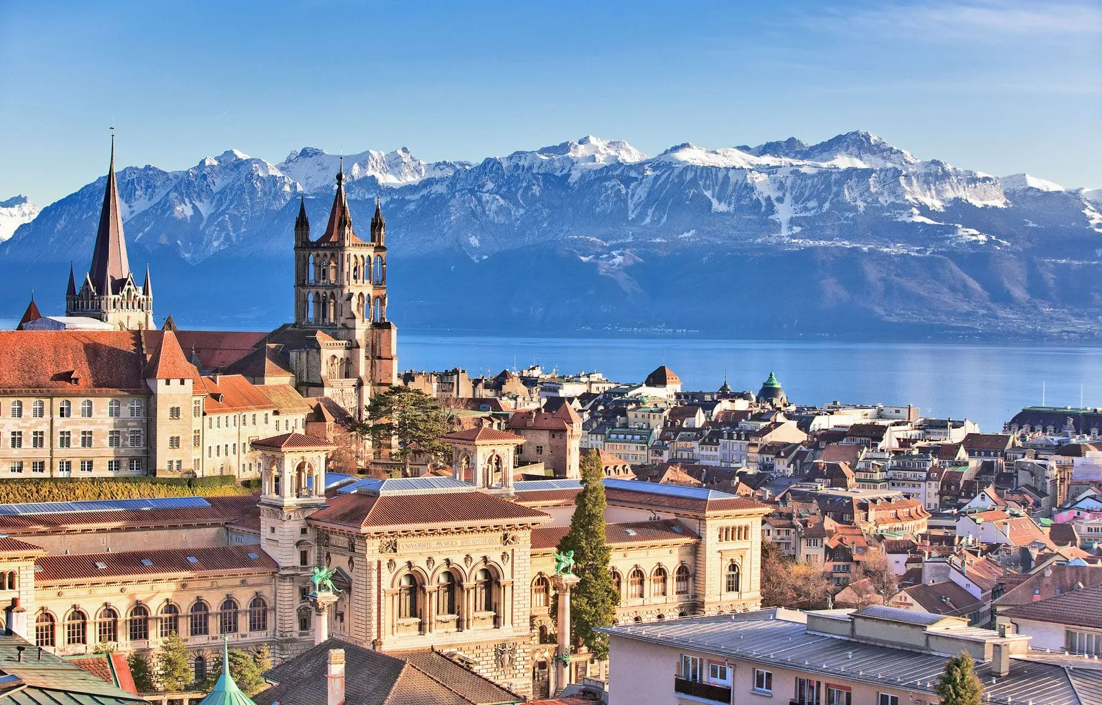 Lausanne, Switzerland overlooking Lake Geneva