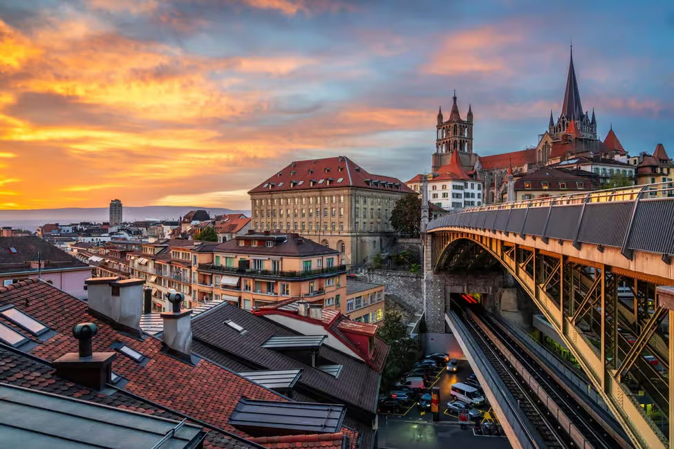 Lausanne and Lake Geneva, Switzerland