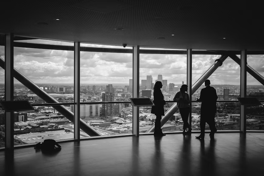 Business meeting between company representatives, entrepreneurs and investors